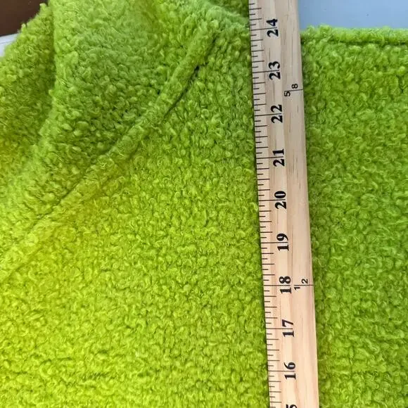 Free People Oversized Sweater Wool Blend Teddy Tunic Green Size XL Preppy Boho - Picture 7 of 9